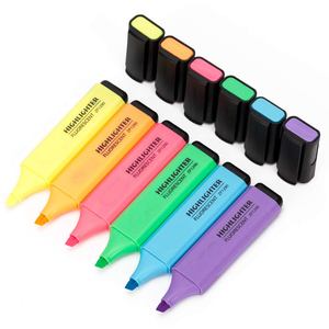 Marcadores Fluorescentes de Colores Brillantes al por Mayor, con Punta Plana Oblicua, para Uso Escolar en Papel y Materiales Plásticos - Product Image 1