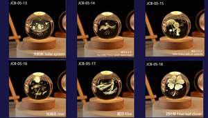 Bola de cristal de <span class=keywords><strong>haya</strong></span>, base de madera con regalo de luz - Product Image 3