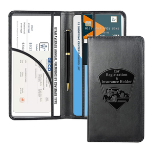 Portefeuille étanche pour cartes d'identité professionnelles, style tendance, porte-cartes d'assurance, organisateur de documents de voiture en PVC souple personnalisé - Product Image 1