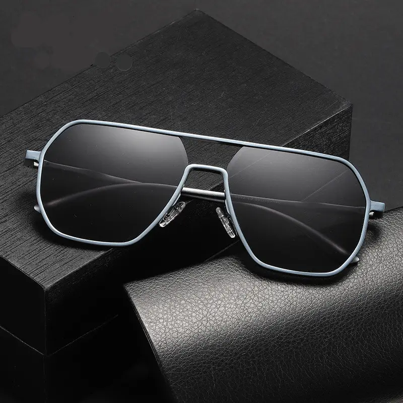 Glazzy Fashion occhiali da sole uomo occhiali da sole montatura in metallo lenti UV occhiali occhiali occhiali da sole polarizzati