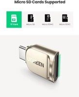 Lector de Tarjetas UGREEN USB-C a Micro SD TF, Adaptador OTG para Laptop, PC, Tablet, Teléfono, Windows, MacOS, USB 3.0