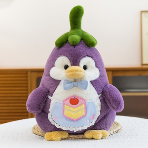 Peluche de Pingüino Berenjena, Muñeco para Máquina de Garras con Colgante, Lindo Regalo y Adorno de Dibujos Animados al por Mayor - Product Image 3