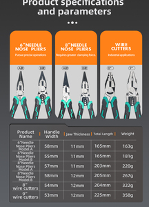 Ngành công nghiệp cấp dây tước kìm đa mục đích dây máy cắt sắc nét mũi Chéo Cắt Kìm thợ điện Công cụ sửa chữa - Product Image 6