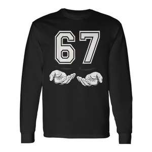 67 Six Seven Meme T-shirt à manches longues pour couple, costume assorti - Product Image 1