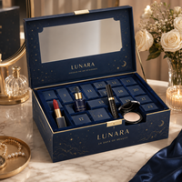 Calendario dell'Avvento Personalizzato per Cosmetici, 24 Giorni, Confezione Regalo per Makeup e Skincare, Fornitura OEM di Lusso