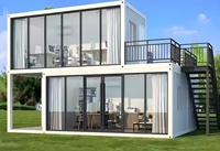 Casas prefabricadas modernas dúplex de dos pisos personalizadas 20 pies fácil de montar casa de contenedores de paquete plano Tailandia