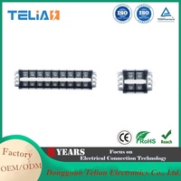 600V 20A 10 Positions bande borne connecteur carte électrique double rangée barrière vis câble bornier