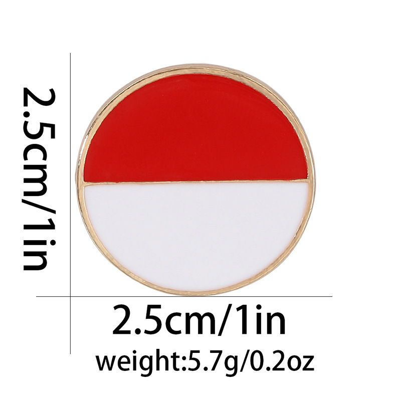 Pin’s Badge Drapeau Indonésie – Akachafactory – Résine époxy, Fermoir Papillon, 2,2 X 1,6 Cm