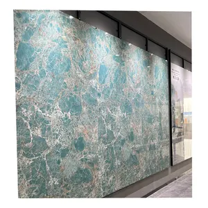 Hotsale parete di grandi dimensioni corpo intero marmo verde prezzo lastra di pavimento piastrelle porcellane sinterizzato pietra 6 mm