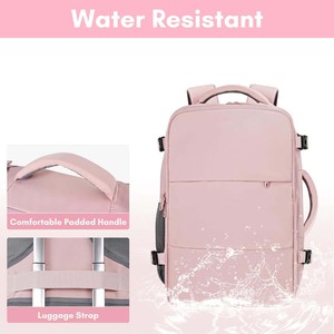 Sac à dos de voyage pour femme, sac à dos de cabine avec poche pour bouteille d'eau et compartiment à chaussures, compatible ordinateur portable 15,6 pouces, approuvé par la TSA pour les vols - Product Image 5