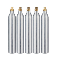Cilindro de Gas CO2 de Aluminio Recargable, Tanque de Dióxido de Carbono de 0.6L, para Bebidas y Refrescos