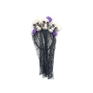 Diadema de esqueleto blanco con velo negro para disfraz de fiesta, baile de máscaras, accesorio fotográfico, Feliz Halloween - Product Image 3