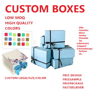 Boîte cadeau rigide écologique biodégradable avec logo personnalisé, fermeture magnétique, poignée, pour cadeau de la Saint-Valentin pour femmes - Je t'aime - Product Image 3