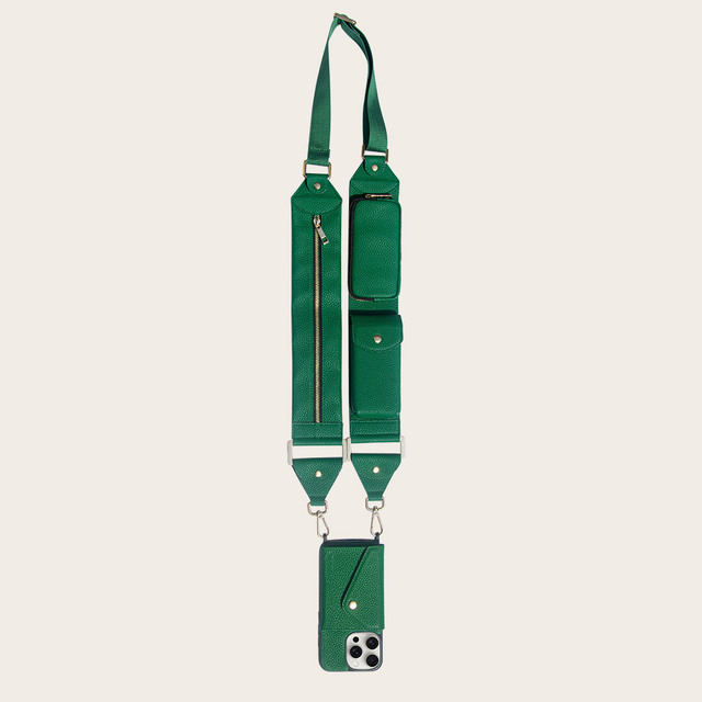 Leather Phone Cross Body Bag Genuine Pebble Leather Crossbody Phone Case with Strap for Iphone 15 Pro Max Crossbody Phone Case