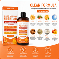 Gouttes liquides multivitaminées pour la croissance des cheveux et les soins de la peau - Complément pour adultes