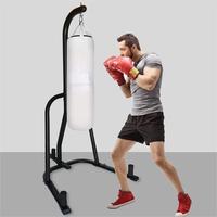Support de boxe sans fixation requise avec cadre en acier renforcé, support de sac de frappe anti-basculement pour petit espace de salle de sport à domicile