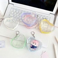Sac à langer coloré en forme de cœur, mini pochette zippée, sac de poussette, sac de rangement multifonction en PVC, porte-clés décoratif d'extérieur