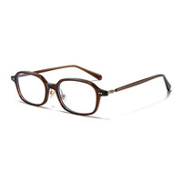 Monture optique rétro unisexe, lunettes anti-lumière bleue pour la myopie, montures de lunettes en acétate de qualité supérieure avec charnières métalliques
