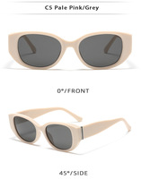 Lunettes de soleil élégantes ovales à prix abordable, avec verres dégradés en PC, surdimensionnées, unisexes, style œil de chat