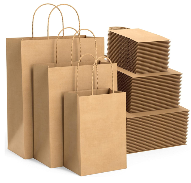 Kraft Paper Bag with Flat Handles