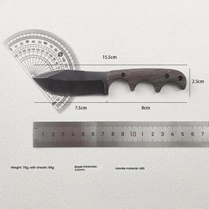 Outdoor mini straight knife stainless steel high hardness <b>multi</b>-purpose self-defense folding knife <b>camping</b> survival knife - Product Image 4