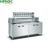 Chariot à condiments en acier inoxydable 304 de qualité alimentaire avec porte-épices, plateau, armoire de rangement verrouillable et roulettes à frein