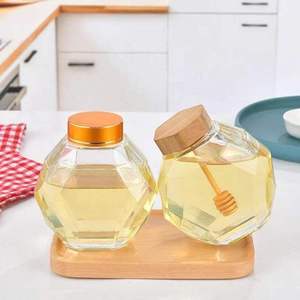 Barattoli Esagonali Vuoti per Miele con Tappo in Legno, Contenitori in Vetro per Alimenti Sigillati - Product Image 5