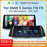 HFmidia 2026 Nouveau système Linux 10.25 12.8 pouces Écran fin pour BMW Série 5 F10 F11 CIC NBT CarPlay sans fil Lecteur vidéo automobile
