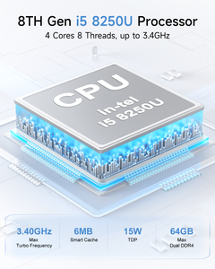Mini PC Industriel Sans Ventilateur Populaire en Gros, Pas Cher, I7-8550U, RAM DDR4, 4*USB3.0, 2*6*RS232, Ordinateur de Bureau US/EU/AU K4- - Product Image 5