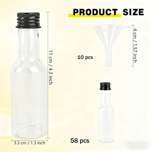 50ML 125ML 150ML 200ML 250ML 330ML 750ML ml Jugo vacío Café Té Soda Botella PET Botella de vino Embalaje de whisky de plástico - Product Image 2