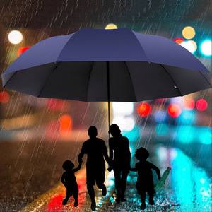 Manual 12 Rib <b>Large</b> Storm Resistant Folding <b>Umbrella</b> Sun Protection UV Protection Travel Use - Product Image 3