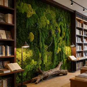 Art mural en mousse préservée sur mesure, fait main, écologique, panneau de mousse naturelle <span class=keywords><strong>pour</strong></span> la réception de bureau, le hall d'hôtel, décoration murale en mousse - Product Image 2