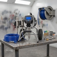 Tuyau de pulvérisation sans air haute pression durable 10000 psi, longueur de câble 50m/100m, tuyau de peinture flexible renforcé de fibres pour murs