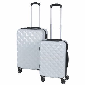 Set di 2 Valigie Bianche con Finitura Diamantata - Product Image 1