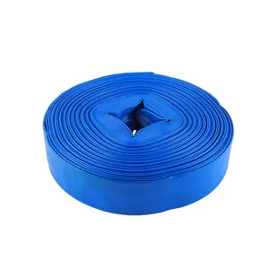 Irrigação por gotejamento pe, plástico, descarga de água, 1 polegada-8 polegadas, azul, flexível, de pvc, tubo de mangueira plana