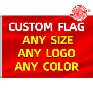 Bendera Kustom 90x150cm 100% Poliester 3x5 untuk Promosi Luar Ruangan, Sablon Logo, Besar, Dua Sisi - Product Image 1