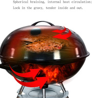 Grill à charbon de bois Portable, 18 pouces, support de barbecue Portable avec roues, adapté pour le carnaval d'extérieur d'été, livraison directe