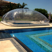 Dôme de piscine gonflable transparent en PVC avec design ballon et arche
