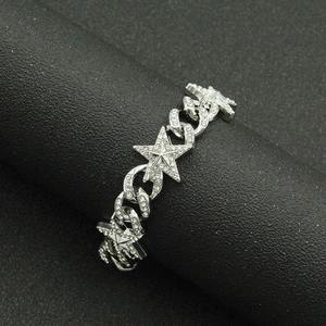 Bracelet en argent sterling 925 style urbain avec moissanite taille brillant rond, bijoux de mode hip-hop pour le quotidien - Product Image 6