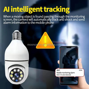 Mooncrown <span class=keywords><strong>V380</strong></span>-1 Cámara de Seguridad Inteligente para el Hogar, Mini Cámara Wifi, Cámara IP Inalámbrica P2P, Lámpara <span class=keywords><strong>VR</strong></span> Panorámica de 360 Grados, Cámara con Bombilla WIFI - Product Image 5