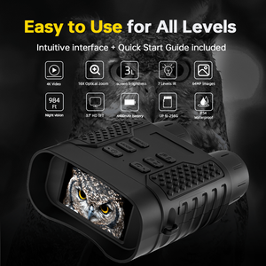 ナイトビジョンゴーグル デジタル赤外線双眼鏡 16倍ズーム 3.1インチスクリーン 充電式CMOSセンサー ABS素材 ハンティング キャンプ用 - Product Image 2