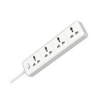 Regleta de Enchufes Eléctrica Universal con Logotipo Personalizado Industrial PUJIMAX, Regleta de Múltiples Tomas de Corriente, 4 Tomas de Corriente, 6 A, Cable de 1,5 m