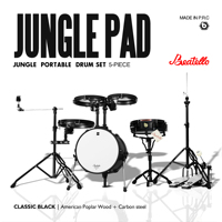 Beatello Jbk 5 pièces Instruments de musique Percussion Portable Jungle acoustique adulte batterie plat ensemble de batterie plat professionnel ensemble de batterie plate