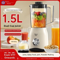 Inkaisi Handmatige sapcentrifuge Multifunctionele blender Keukenmachine Babyvoedselmolen Vleesmolen 8-bladige roestvrijstalen snijkop