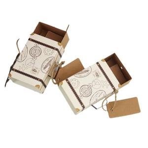 Mini valise de <span class=keywords><strong>voyage</strong></span>, boîte à bonbons, boîte à dragées en papier kraft, emballage cadeau, décoration de fête de mariage ou d'anniversaire, boîtes en papier - Product Image 6
