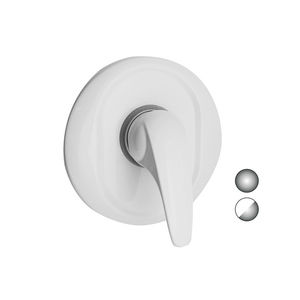 Mezclador de ducha monomando empotrado serie Marzia, blanco mate-cromo - Product Image 1