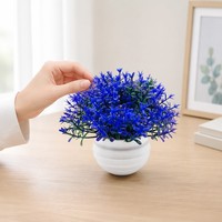 Plante artificielle en pot, Bonsaï, verdure simulée, mini herbe de 31 pouces, petit hémisphère en plastique, usage intérieur, evergreen