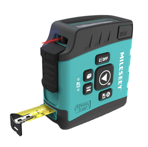 Mileseey A1a - Medidor de Distancia Láser Digital Retráctil de 60 m, Grado Industrial, Logotipo Personalizado, Resistente al Agua IP66, Precisión de 0,1 mm, Clase 2 - Product Image 1