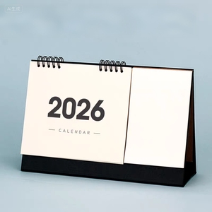 Nhà Máy Bán Hàng Trực Tiếp Xoắn Ốc Ràng Buộc Lịch In Biểu Tượng Tùy Chỉnh 2026 Bảng Bàn Lật Calendarios Với Notepad - Product Image 4