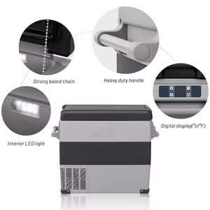 45L Dual-Zone Portable Cooler Box 12V/24V Car <strong>Fridge</strong> Compressor Freezer for Camping for Vehicles Made of Durable Plastic - Product Image 3